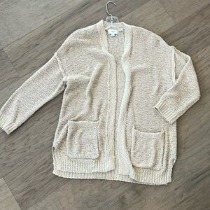 Aerie beach cardi. Oversized open cotton knit  Kim Tan vibes.  Oversized XS.